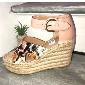 Marc Fisher LDT Espdrille Wedge Sandals New 7 1/2